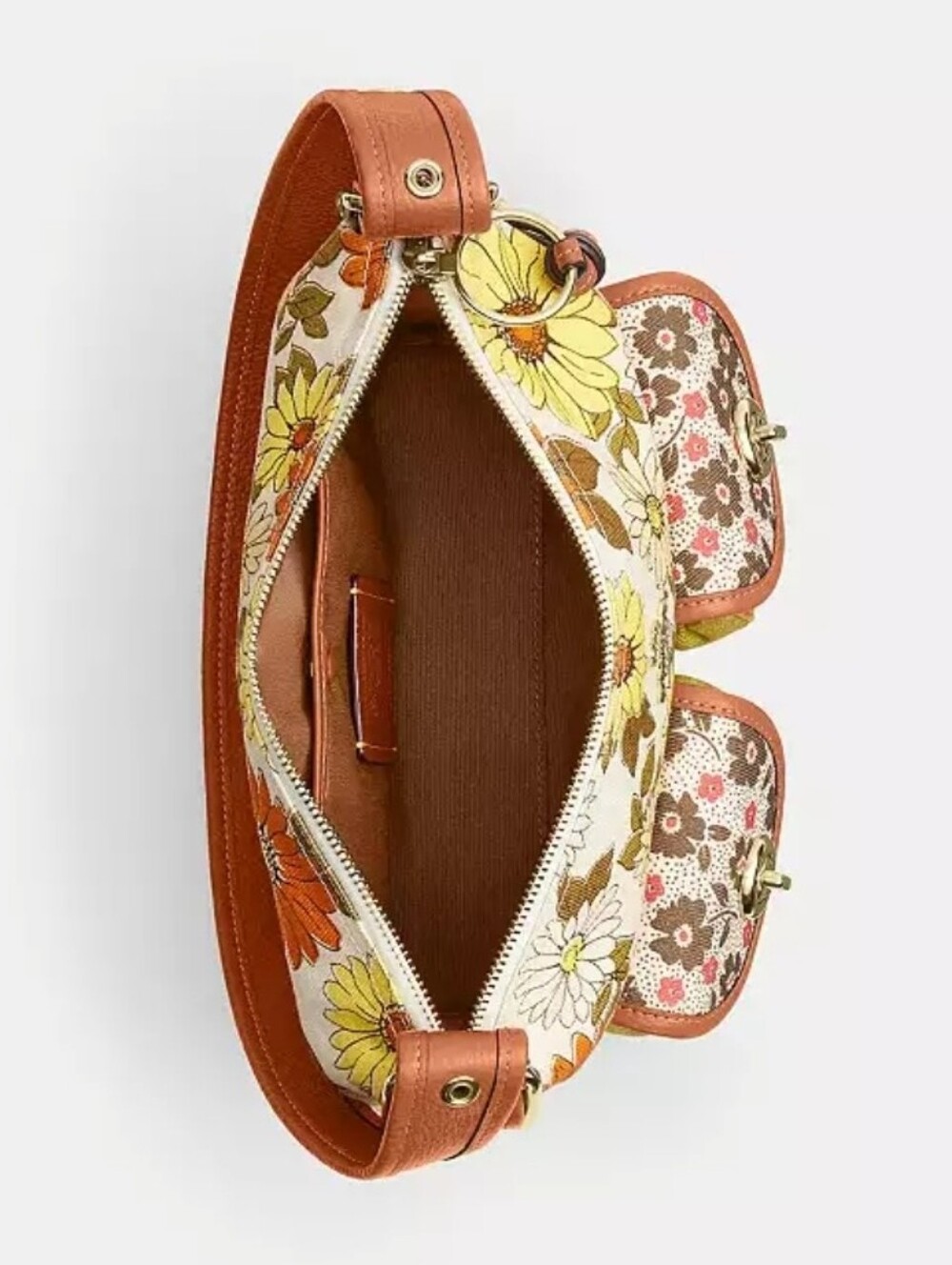 Coach Cargo Shoulder Bag With Floral Print - Picture 2 of 8